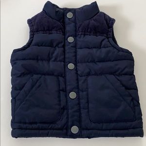 Baby puffer vest navy